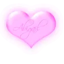 Abigail pink blinking heart
