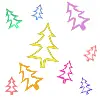 Colorful Christmas Trees