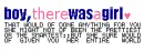 there was a girl