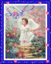 Angel in the Garden (little girl with floating hearts)- Sandi