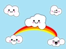 Kawaii Clouds Background