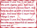 Because I Love You...