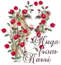 Hugs from Karri - Rose Lady Face Rainbow