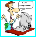 man on a computer