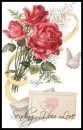 roses with letter