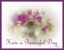 purple flowers in vase