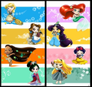 chibi disney princesses