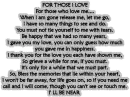 For Those I Love
