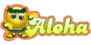 Aloha glittery smiley