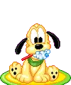 Goofy brushing teeth