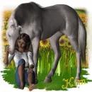 Kim-girl and horse