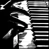 black & white avatar piano