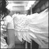 black & white avatar angel girl