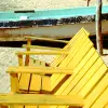 yellow wooden chair