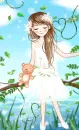 girl with a white dress