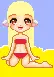 glitterville mascot at the beach