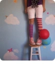 girl legs colorful socks