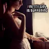 pretty girl is suffering