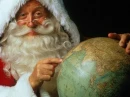 Santa and globe