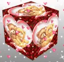 two bears with hearts 