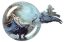 woman in a snowglobe