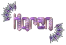 Diamond Pierced Text - Karen