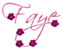 Script Text Sparkled Roses - Faye