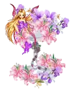 Floral Fairy On Glass