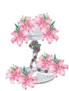 Floral Lillies Glass