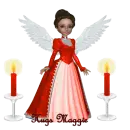 Angel with Candles beside her