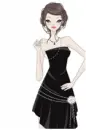 girl in a black dress