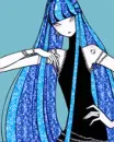 blue girl