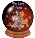 pooh and friends snowglobe
