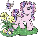 Glitter Pony with Flowers