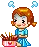 angry girl eating cookies