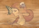 girl with skull