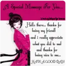 A special message for you...