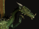 simple dragon close up