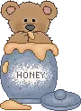 Bear in honey pot