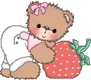 Bear with strawberry