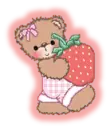 Bear with strawberry