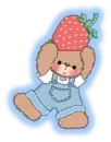 Bear with strawberry