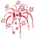 fireworks wh Canadian flag