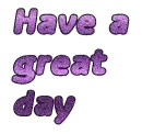 purple glitter-Have a great day