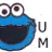 Cookie Monster eating cookie