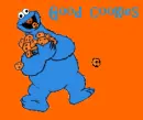cookie monster with his cookies