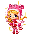 CUTE DOLL HEARTS BEAR