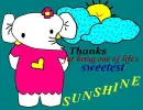  thanks for being one of life's sweetest sunshine