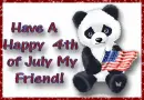 happy 4th teddy flag