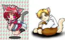 Sapphirea and Elliot Chibi Cats